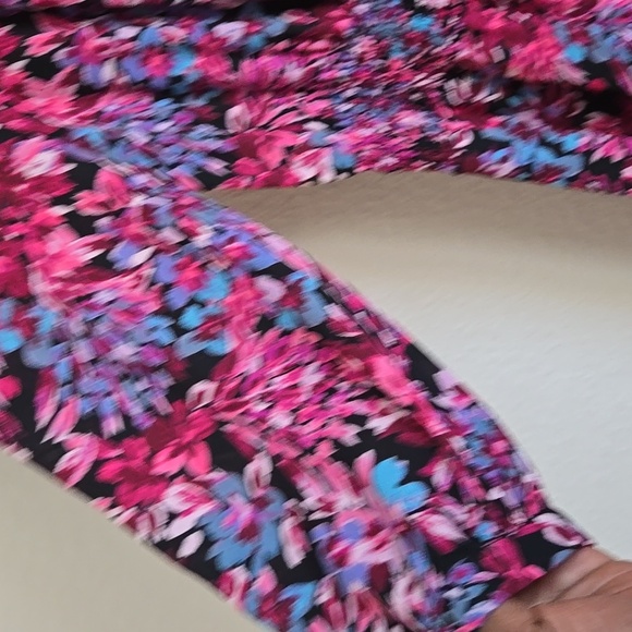 Nanette Lepore High Low Floral Pink Long Sleeves Dress Cottagecore Bohemian - Picture 7 of 9